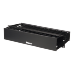 Organizador de Cables Horizontal PatchLink, Doble (Frontal y Posterior), Para Rack de 19in, 2UR miniatura 1