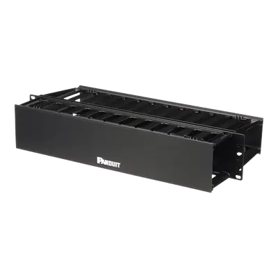 Organizador de Cables Horizontal PatchLink, Doble (Frontal y Posterior), Para Rack de 19in, 2UR - imagen 1