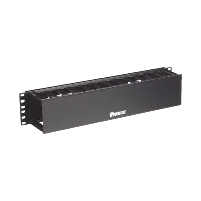 Organizador de Cables Horizontal PatchLink, Sencillo (Solo Frontal), Para Rack de 19in, 2UR - imagen 4