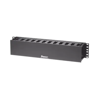 Organizador de Cables Horizontal PatchLink, Sencillo (Solo Frontal), Para Rack de 19in, 2UR - imagen 1