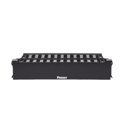 Organizador de Cables Horizontal PatchLink, Doble (Frontal y Posterior), Con Tapa Extendida, Para Rack de 19in, 2UR - imagen 2