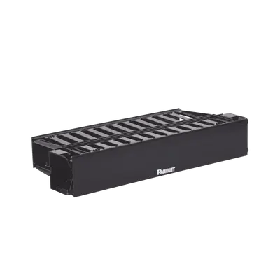 Organizador de Cables Horizontal PatchLink, Doble (Frontal y Posterior), Con Tapa Extendida, Para Rack de 19in, 2UR - imagen 1