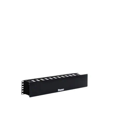 Organizador de Cables Horizontal PatchLink, Sencillo (Solo Frontal), Con Tapa Extendida, Para Rack de 19in, 2UR - imagen 6