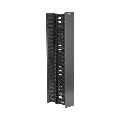Organizador Vertical NetRunner, Doble (Frontal y Posterior), de 22.5 UR, 4.9in de Ancho, Color Negro - imagen 2