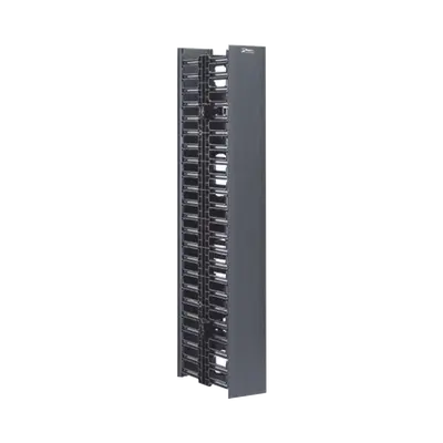 Organizador Vertical NetRunner, Doble (Frontal y Posterior), de 22.5 UR, 4.9in de Ancho, Color Negro - imagen 1