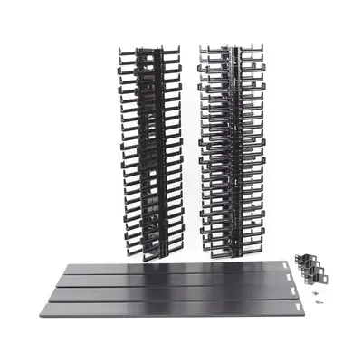 Organizador Vertical NetRunner, Sencillo (Solo Frontal), Para Rack Abierto de 45 Unidades, 4.9in de Ancho, Color Negro - imagen 6