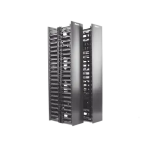 Organizador Vertical NetRunner, Doble (Frontal y Posterior), para Rack Abierto de 45 Unidades, 6.7in de Ancho, Color Negro