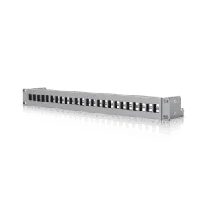 UACC Rack Patch Panel Blank 24 Puertos - Panel Patch Keystone 1U con Barra de Gestión de Cables y Estética Uniforme