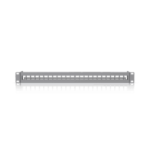UACC Rack Patch Panel Blank 24 Puertos - Panel Patch Keystone 1U con Barra de Gestión de Cables y Estética Uniforme
