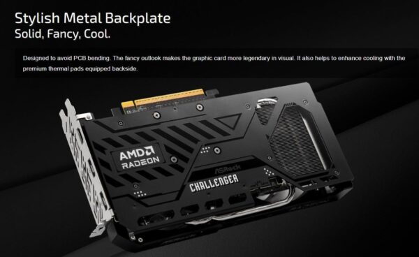 Challenger OC | Radeon RX 9060 XT | 8GB GDDR6 — Tarjeta de Video ASRock: PCIe 5.0 x16 | HDMI + 2x DisplayPort - imagen 2