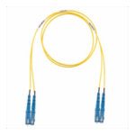 Jumper de Fibra Optica Monomodo 9/125 OS2, SC-SC Duplex, OFNR (Riser), Color Amarillo, 3 Metros (9.84 Pies) miniatura 2