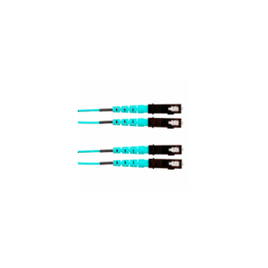 Jumper de Fibra Óptica Multimodo 50/125 OM4, SC-SC Duplex, OFNR (Riser), Color Aqua, 3 Metros (9.84 Pies)