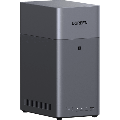NASync DH2300 — UGREEN: 2x (2.5″/3.5″) | RK3576 4c@2.2GHz – 4GB | 1x 1GbE + HDMI 4K - imagen 2