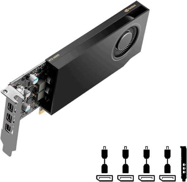 NVIDIA RTX A1000 | 8GB GDDR6 ECC — Tarjeta de Video PNY: PCIe 4.0 x16 | 4x mini DisplayPort | LP Dual-slot | CAD - imagen 4