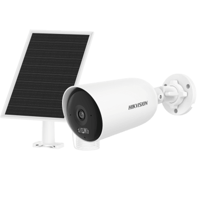 Kit Solar IP All in One / AOV / Bala IP 4 Megapixel / Lente 2.8 mm / Panel Solar + Batería de Respaldo de Litio (9000 mAh) / Conexión 4G / Audio de Dos Vías / IP66 / Micro SD - imagen 1