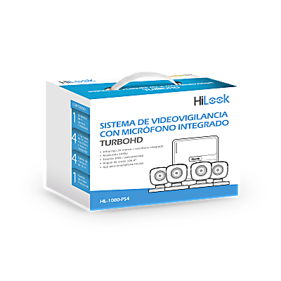 (MICRÓFONO Integrado) Kit TurboHD 1080p Lite / DVR 4 canales / Audio por Coaxitron / 4 Cámaras Bala de Policarbonato con Micrófono Integrado - imagen 1