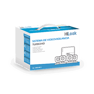 KIT TurboHD 1080p / DVR 4 canales / 4 Cámaras Bala de Metal / H.265+ / 1 Fuente de Poder Profesional / Accesorios de Instalación