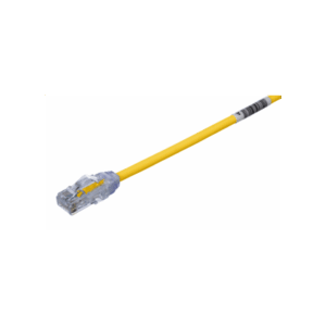 Cable de Parcheo UTP Cat6A, CM/LSZH, Diámetro Reducido (28AWG), Color Amarillo, 4.57 Metros (15 Pies)