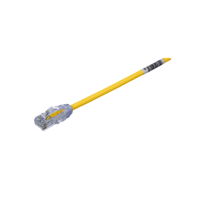 Cable de Parcheo UTP Cat6A, CM/LSZH, Diámetro Reducido (28AWG), Color Amarillo, 4.57 Metros (15 Pies) - imagen 1