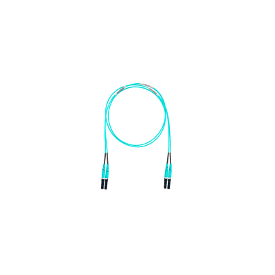 Jumper de Fibra Optica Multimodo 50/125 OM4, LC-LC Duplex, OFNR (Riser), Color Aqua, 2.44 Metros (8 Pies) - imagen 1