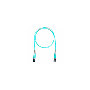 Jumper de Fibra Optica Multimodo 50/125 OM4, LC-LC Duplex, OFNR (Riser), Color Aqua, 3.05 Metros (10 Pies)