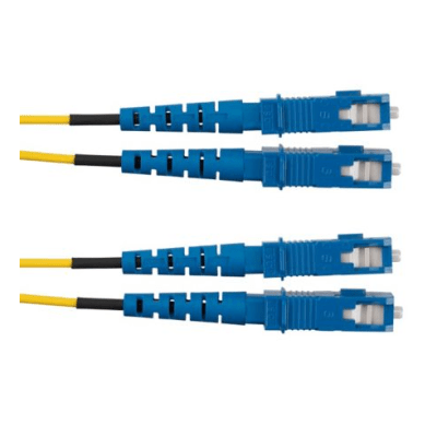 Jumper de Fibra Optica Monomodo 9/125 OS2, SC-SC Duplex, OFNR (Riser), Color Amarillo, 3 Metros (9.84 Pies) - imagen 1