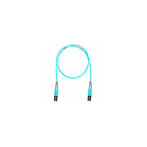 Jumper de Fibra Óptica Multimodo 50/125 OM4, LC-LC Duplex, OFNR (Riser), Color Aqua, 18 Metros (59.06 Pies)