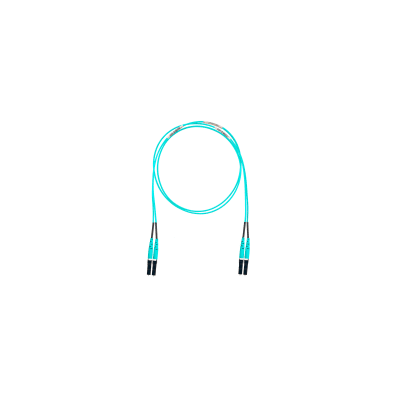Jumper de Fibra Óptica Multimodo 50/125 OM4, LC-LC Duplex, OFNR (Riser), Color Aqua, 18 Metros (59.06 Pies) - imagen 1