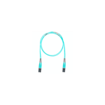 Jumper de Fibra Optica Multimodo 50/125 OM4, LC-LC Duplex, OFNR (Riser), Color Aqua, 30 Metros (98.43 Pies) miniatura 1