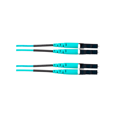 Jumper de Fibra Óptica Multimodo 50/125 OM4, LC-LC Duplex, OFNR (Riser), Color Aqua, 40 Metros (131.23 Pies) - imagen 1