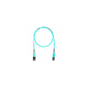 Jumper de Fibra Optica Multimodo 50/125 OM4, LC-SC Duplex, OFNR (Riser), Color Aqua, 5 Metros (16.40 Pies)