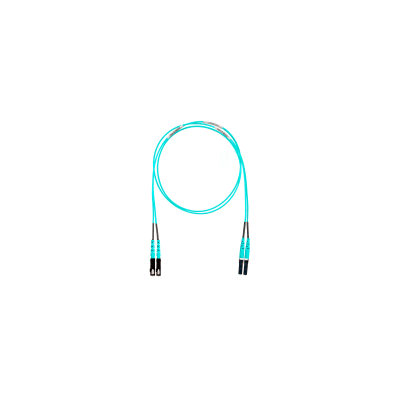 Jumper de Fibra Optica Multimodo 50/125 OM3, LC-SC Duplex, OFNR (Riser), Color Aqua, 15 Metros (49.21 Pies) - imagen 1
