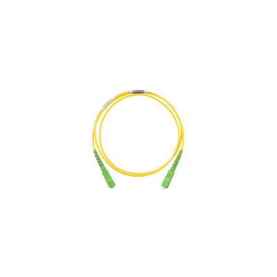Jumper de Fibra Optica Monomodo 9/125 OS2, SC/APC-SC/APC Simplex, OFNR (Riser), Color Amarillo, 5 Metros (16.40 Pies) - imagen 1