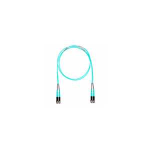 Jumper de Fibra Óptica Multimodo 50/125 OM4, SC-SC Duplex, OFNR (Riser), Color Aqua, 3 Metros (9.84 Pies)