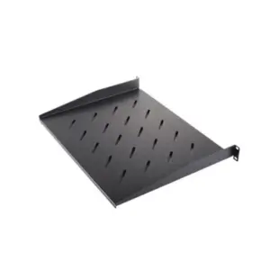 Charola para Soportar Equipos en Rack de 19" / Profundidad de 35 CM / Color Negro / 1 U Rack