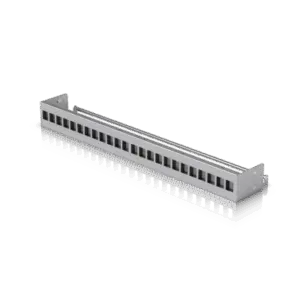 UACC Rack Patch Panel Blank 24 Puertos - Panel Patch Keystone 1U con Barra de Gestión de Cables y Estética Uniforme