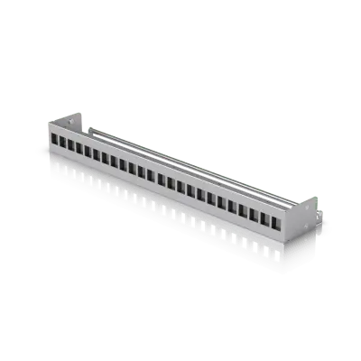 UACC Rack Patch Panel Blank 24 Puertos – Panel Patch Keystone 1U con Barra de Gestión de Cables y Estética Uniforme - imagen 1