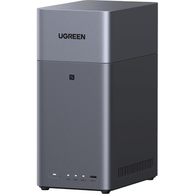 NASync DH2300 — UGREEN: 2x (2.5″/3.5″) | RK3576 4c@2.2GHz – 4GB | 1x 1GbE + HDMI 4K - imagen 1