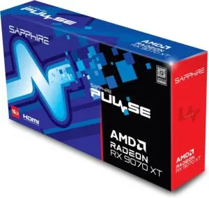Pulse | Radeon RX 9070 | 16GB GDDR6 — Tarjeta de Video Sapphire: PCIe 5.0 x16 | HDMI + 3x DisplayPort