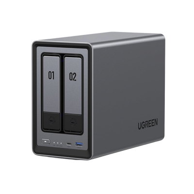 NASync DXP2800 | SO UGOS Pro |  Intel N100 12th Gen Intel® 4 Core™ | 2 Bahías SATA hasta 48TB | 2-Bahias (M.2 NVMe) hasta 16TB | 8GB DDR5 (Exp. a 16GB) | Ethernet 2.5G  | HDMI 4K | 2* USB2.0 | 1*USB 3.2Gen | 1* USB 3.2Gen2 | 1*USB-C 3.2Ge - imagen 1