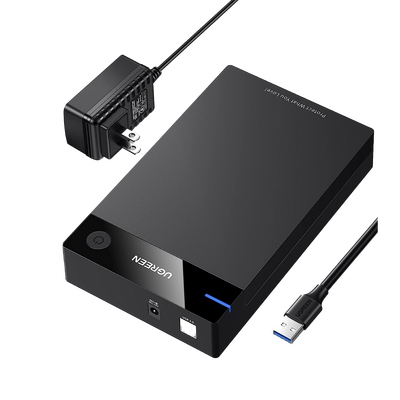 Carcasa de Disco Duro para  3.5″ y  2.5″ (Enclosure) | Con Cable USB 3.0 | Para HDD 3.5″ / SSD 2.5″ | SATA I/II/III | UASP | Hasta 16 TB | Compatible con Windows, Linux, Mac OS | No Requiere Controlador | Cable 1m | Incluye Adaptador d - imagen 1