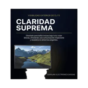 Pantalla Profesional LED 55" para Exterior con Vidrio Templado de Protección 5T, Full HD (1080p), HDMI/HDBaseT (LAN), Brillo 3500 cd/m2. Compatible VESA