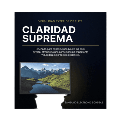Pantalla Profesional LED 55″ para Exterior con Vidrio Templado de Protección 5T, Full HD (1080p), HDMI/HDBaseT (LAN), Brillo 3500 cd/m2. Compatible VESA - imagen 5