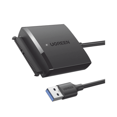 Adaptador USB 3.0 a SATA III | Compatible con Disco Duro HDD y SSD de 2.5″ y 3.5″ de hasta 12 TB | Velocidad USB 3.0 de hasta 5 Gbps | Alta Velocidad con UASP & TRIM | Cable de 50 cm. - imagen 1