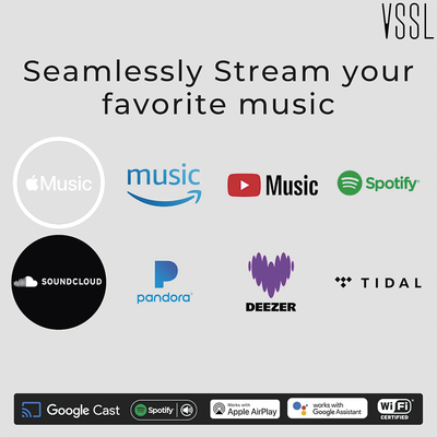 VSSL 3 zonas, 6x50W, con Chromecast, Alexa Cast, Airplay, Spotify Conn en cada zona – funciona con GoogleAsst - imagen 7