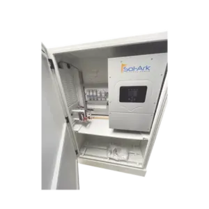 Estacion de Inversor Hibrido de 8 kW con 4 Baterías de 5.12Kwh y Gabinete