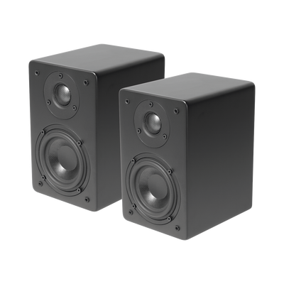 PAR de Altavoces de Estantería | Woofer  de 4'' | Tweeter de 1 | Acabado negro mate | 40 watts | 8ohms - imagen 1