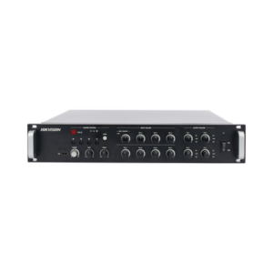 Amplificador de Red |  4 Zonas de 250W | 100V/70v | Calendarización de eventos | Biblioteca de Materiales de Audio | Entrada de Alarma | Hik-Connect /Hikcentral profesional