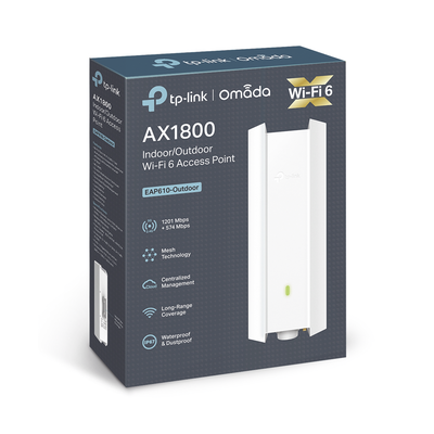 Punto de Acceso Omada Exterior-Interior / Wi-Fi 6 AX1800 MU-MIMO 2×2 / Mesh Omada / Alta Densidad de Usuarios / Configuración por Controlador o Stand-Alone / Para Montaje en Mástil/ Pared / Alimentación PoE+ - imagen 4