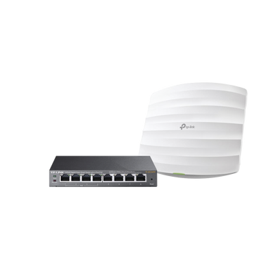 Kit de access point EAP245 y switch PoE TL-SG108PE, doble banda AC, hasta 1750 Mbps, 1 puerto Gigabit - imagen 1